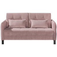 SCHLAFSOFA in Textil Altrosa  - Schwarz/Altrosa, Design, Textil/Metall (170/88/110cm) - Novel