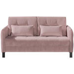 SCHLAFSOFA Cord Altrosa  - Schwarz/Altrosa, Design, Textil/Metall (170/88/110cm) - Novel