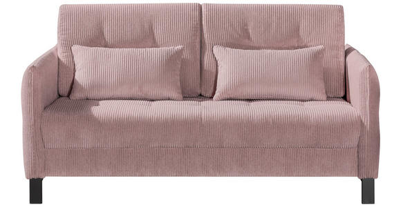 SCHLAFSOFA Cord Altrosa - Schwarz/Altrosa, Design, Textil/Metall (170/88/110cm) - Novel