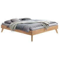 BETT 140/200 cm,  in Eichefarben  - Eichefarben, KONVENTIONELL, Holz (140/200cm) - Hasena