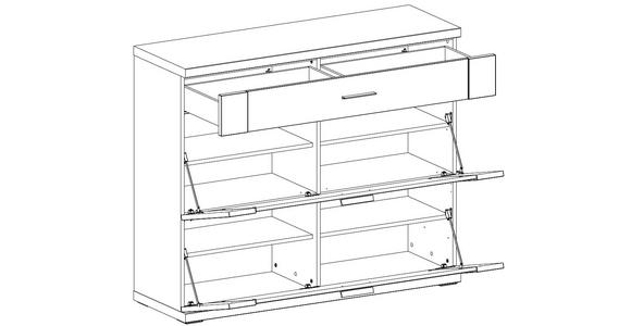 GARDEROBE 263,5/206,6/41,6 cm  - Eichefarben/Weiß, Design, Holzwerkstoff (263,5/206,6/41,6cm) - Xora