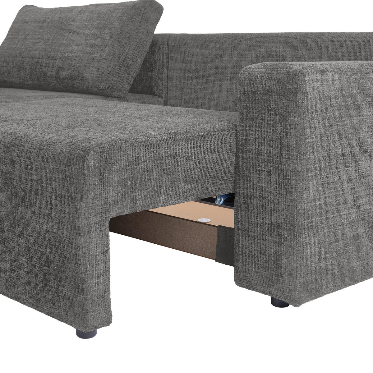 COLȚAR lemn, metal, plastic, textil nămol  - nămol/negru, Modern, plastic/lemn (173/258cm) - Carryhome