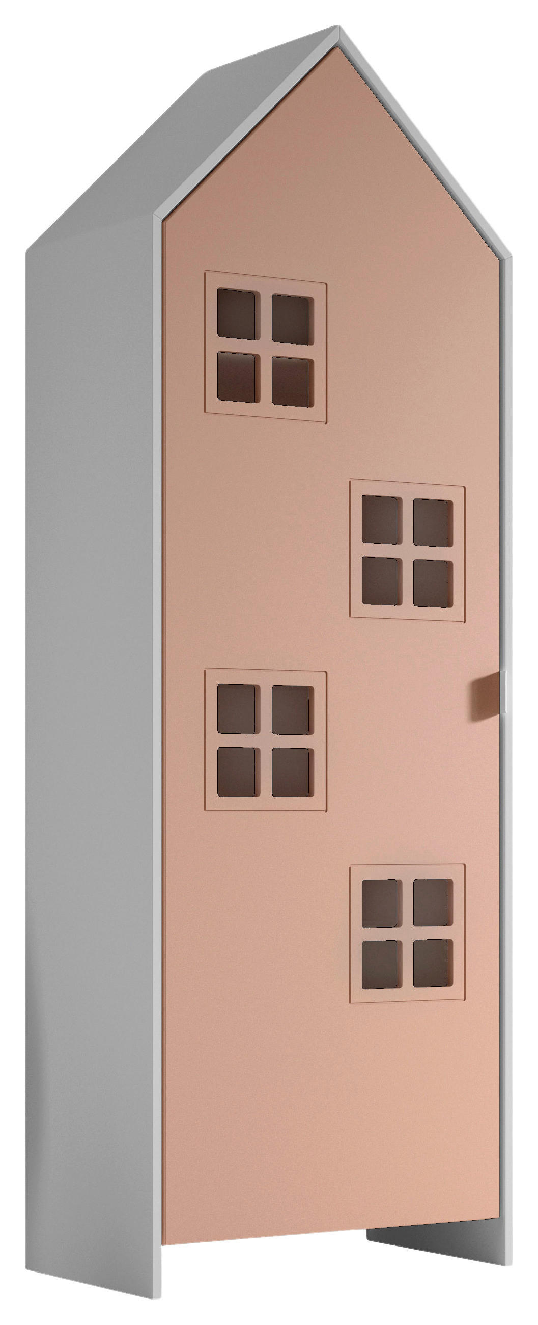  KINDERKLEIDERSCHRANK Weiß, Pink  - Pink/Weiß, MODERN, Holzwerkstoff/Metall (57,6/171,3/37cm) - MID.YOU