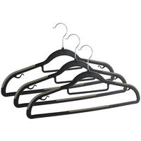 SADA VEŠIAKOV - čierna, Basics, plast (41,5/0,5/21,5cm) - Homeware