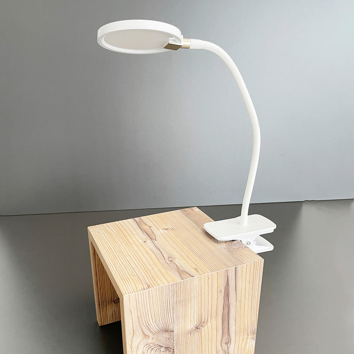 LED-KLEMMLEUCHTE 10,5/35 cm   - Weiß, Design, Kunststoff (10,5/35cm)