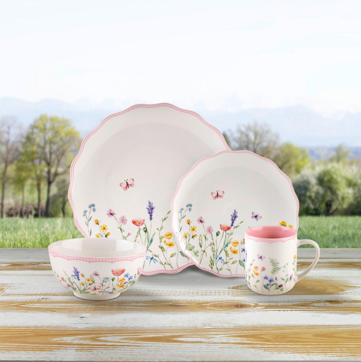 KOMBISERVICE Multicolor 16-teilig  - Multicolor, LIFESTYLE, Keramik - Landscape