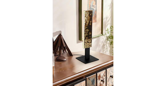 LED-TISCHLEUCHTE Oxira 14/40/14 cm  - Multicolor/Schwarz, Design, Kunststoff/Metall (14/40/14cm) - Dieter Knoll