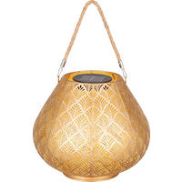 SOLARLEUCHTE  - Goldfarben, Design, Kunststoff/Textil (29/24cm) - Ambia Garden