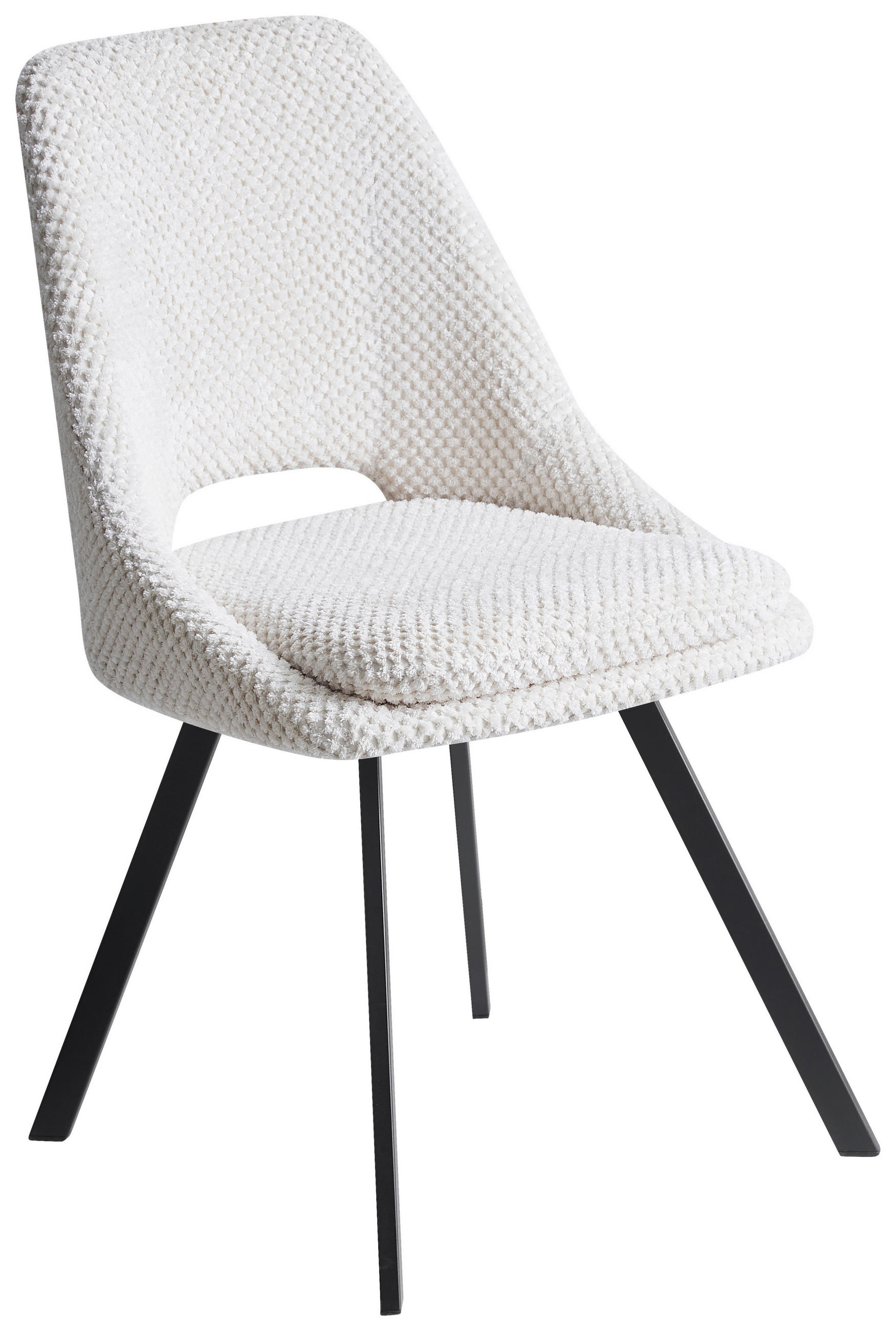 STUHL Struktur Beige  - Beige/Schwarz, Design, Textil/Metall (48/85/56cm) - Carryhome
