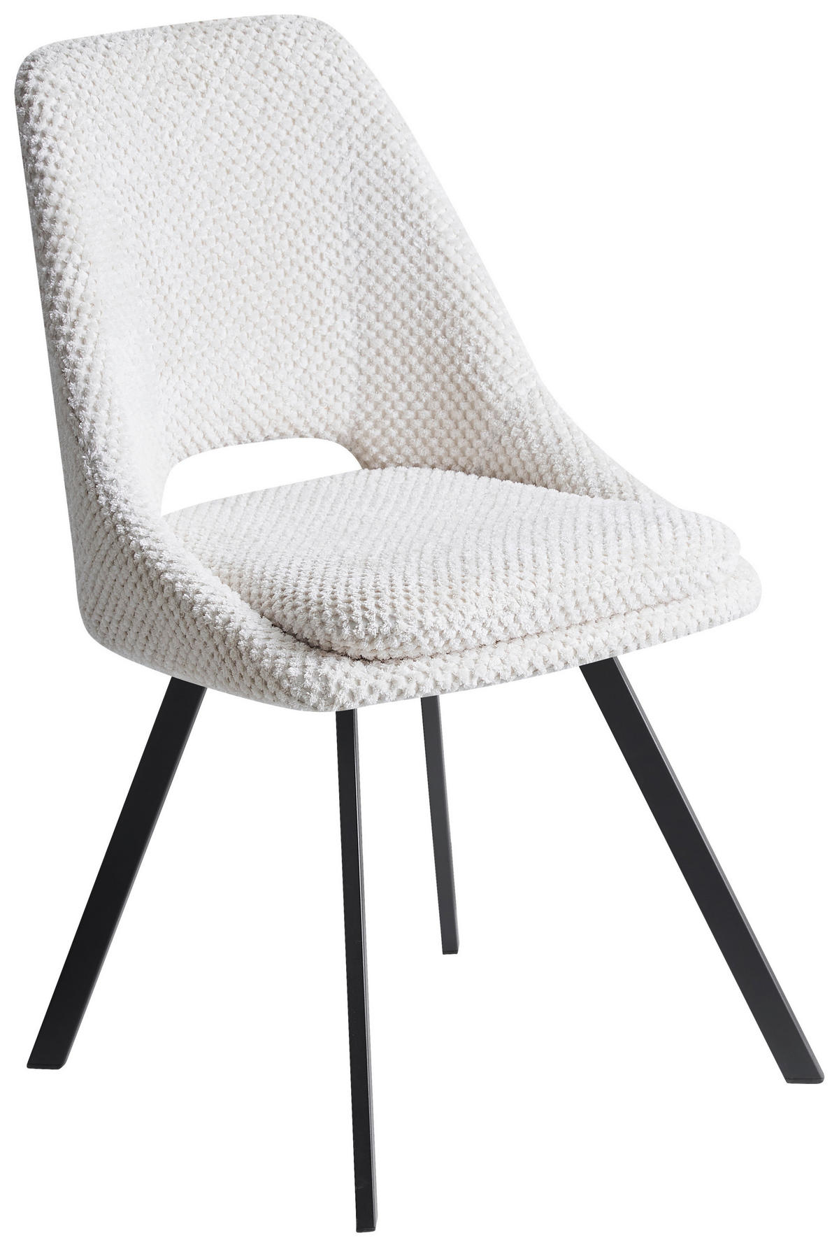 STUHL Struktur Beige  - Beige/Schwarz, Design, Textil/Metall (48/85/56cm) - Carryhome