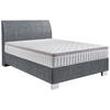 BOXSPRINGBETT 140/200 cm  in Dunkelgrau  - Chromfarben/Dunkelgrau, Konventionell, Kunststoff/Textil (140/200cm) - Hom`in
