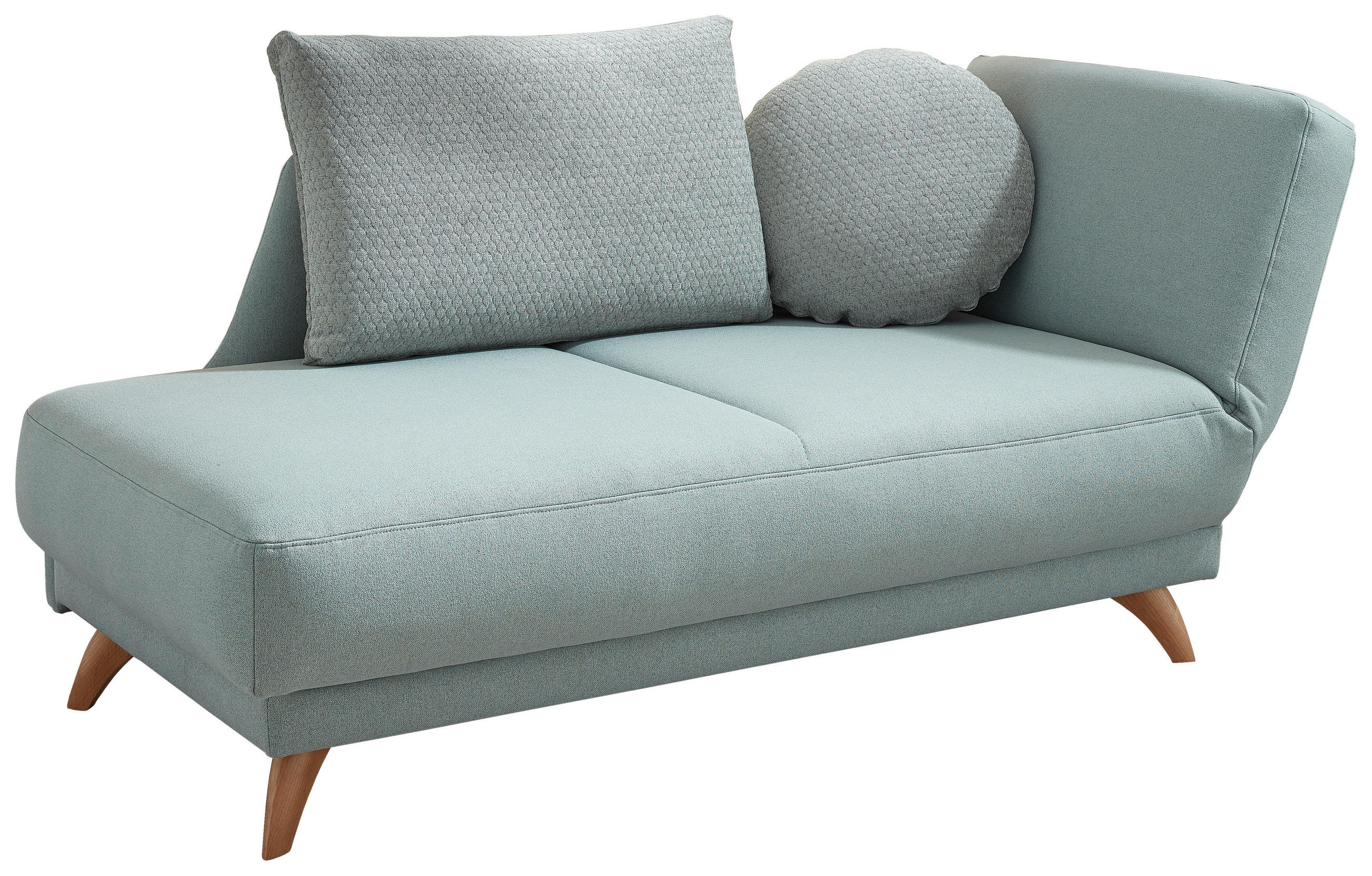 RÉCAMIERE Mintgrün Flachgewebe  - Mintgrün, Design, Holz/Textil (205/87/94cm) - Bali