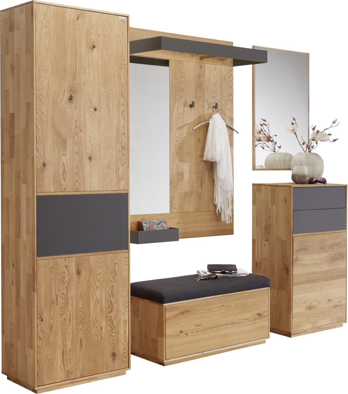 WANDSPIEGEL 60/90/2,2 cm    - Eichefarben, Design, Glas/Holz (60/90/2,2cm) - Waldwelt