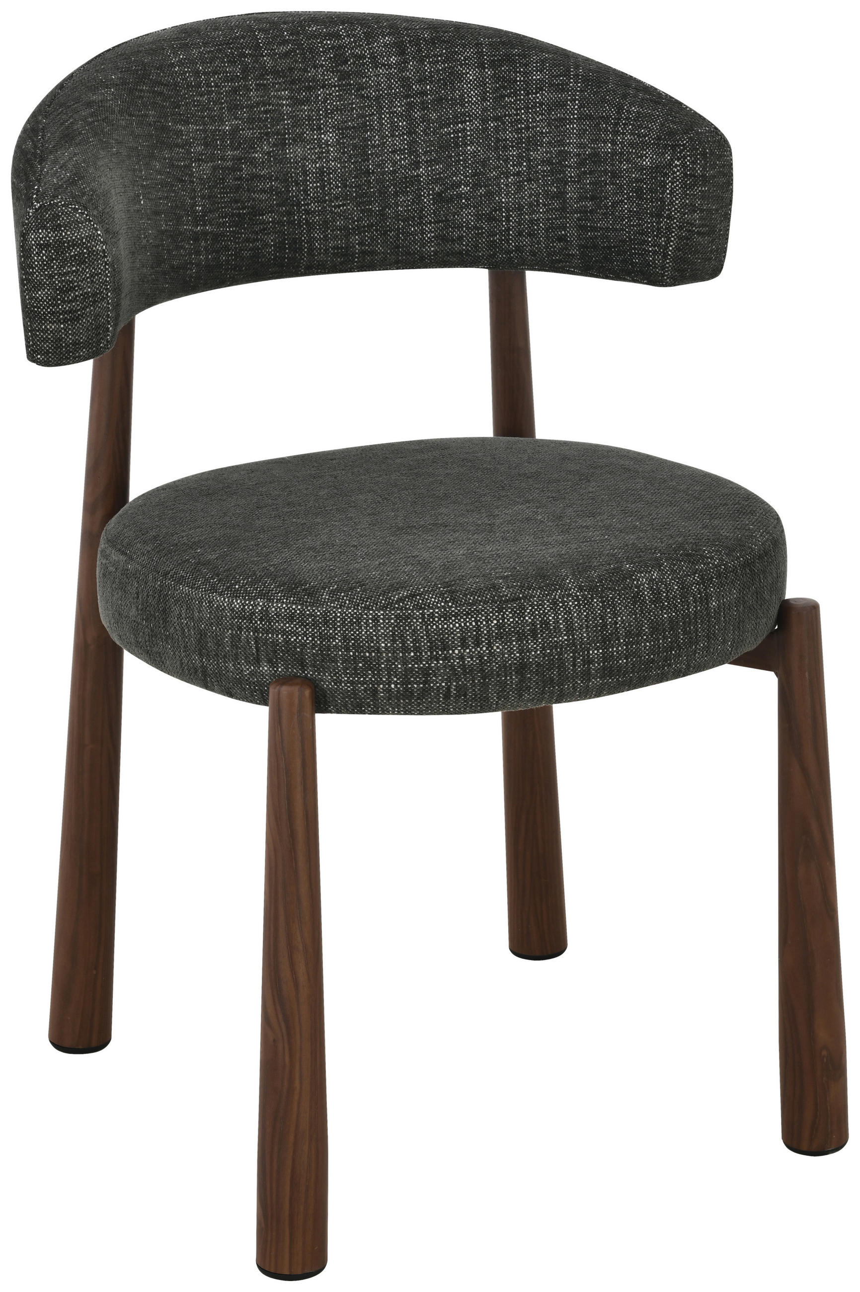 STUHL   Leinenoptik  Grau  - Walnussfarben/Grau, MODERN, Holz/Textil (47/81/50cm) - Livetastic