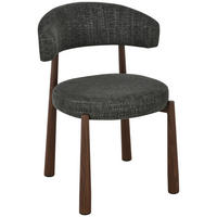 STUHL   Leinenoptik  Grau  - Walnussfarben/Grau, MODERN, Holz/Textil (47/81/50cm) - Livetastic