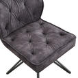 STUHL   Webstoff  Anthrazit, Schwarz  - Anthrazit/Schwarz, Design, Textil/Metall (50/85/60cm) - Carryhome