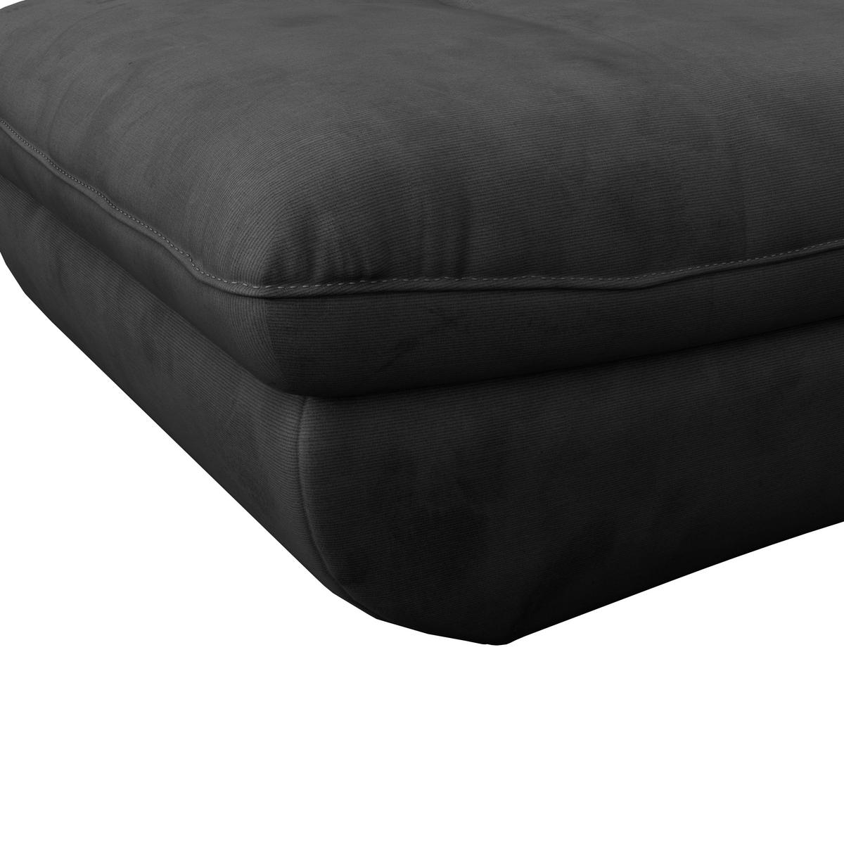 HOCKER in Textil Anthrazit  - Anthrazit/Schwarz, Modern, Kunststoff/Textil (107/75cm) - MID.YOU
