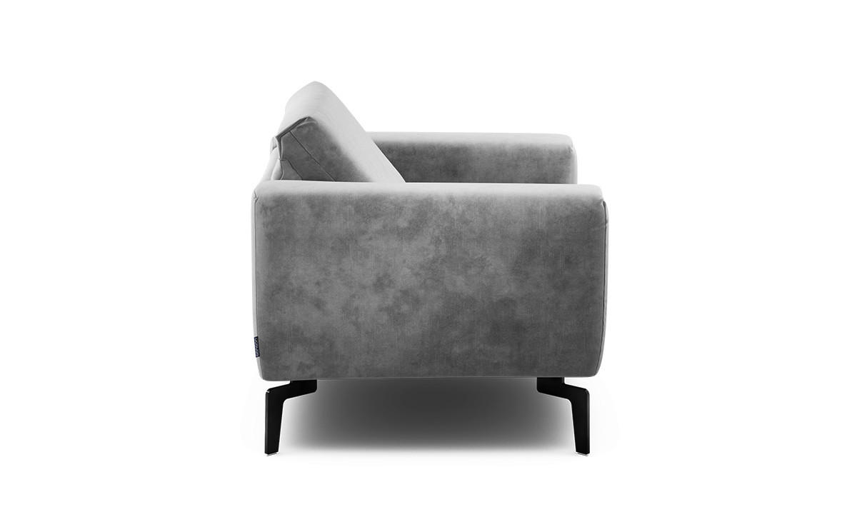 SESSEL in Samt Hellgrau  - Hellgrau/Schwarz, Design, Textil/Metall (110/85/86-94cm) - SENSOO