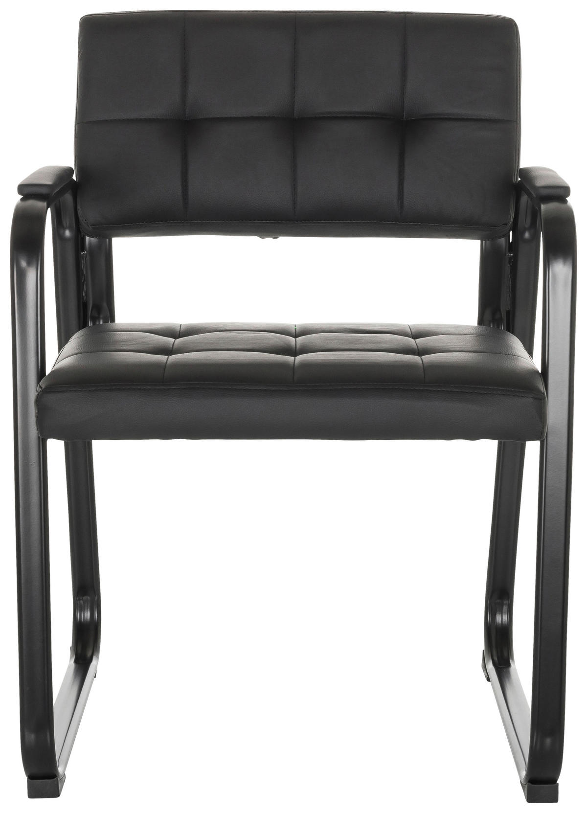 KONFERENČNI STOL tekstil črna  - črna, Basics, kovina/tekstil (58/79/55cm) - MID.YOU