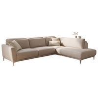 ECKSOFA  Flachgewebe Beige  - Beige, Design, Textil/Metall (280/230cm) - Johann Jakob