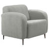 SESSEL in Teddystoff Hellgrau  - Hellgrau/Schwarz, Modern, Textil/Metall (85/76/90cm) - Livetastic