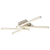 LED-DECKENLEUCHTE    50/50/8,8 cm  - Klar/Nickelfarben, Design, Kunststoff/Metall (50/50/8,8cm) - Globo