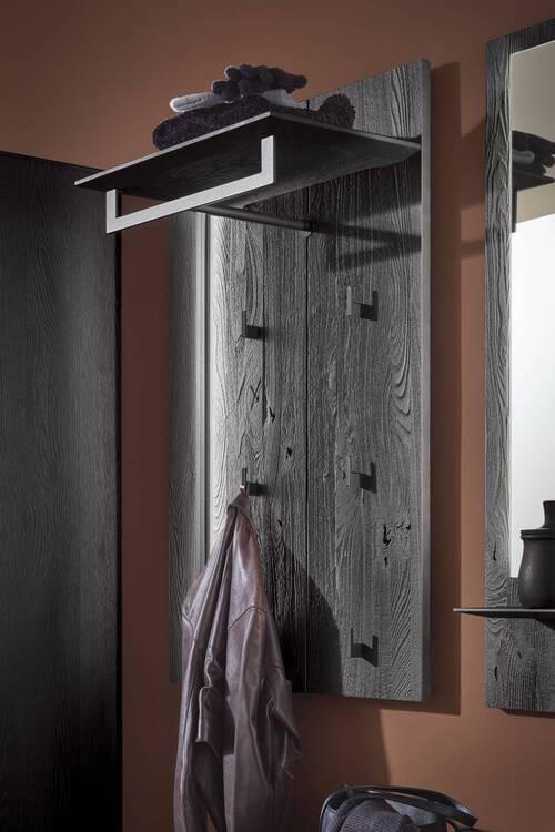 GARDEROBENPANEEL in 73/106/35 cm - Anthrazit, Design, Holz/Metall (73/106/35cm) - Johann Jakob