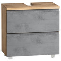 WASCHBECKENUNTERSCHRANK 60/56/35 cm  - Eiche Wotan/Hellgrau, MODERN, Holzwerkstoff (60/56/35cm) - Held
