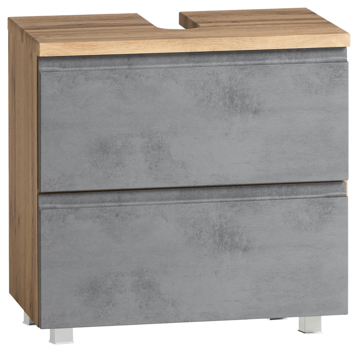 WASCHBECKENUNTERSCHRANK 60/56/35 cm  - Eiche Wotan/Hellgrau, MODERN, Holzwerkstoff (60/56/35cm) - Held