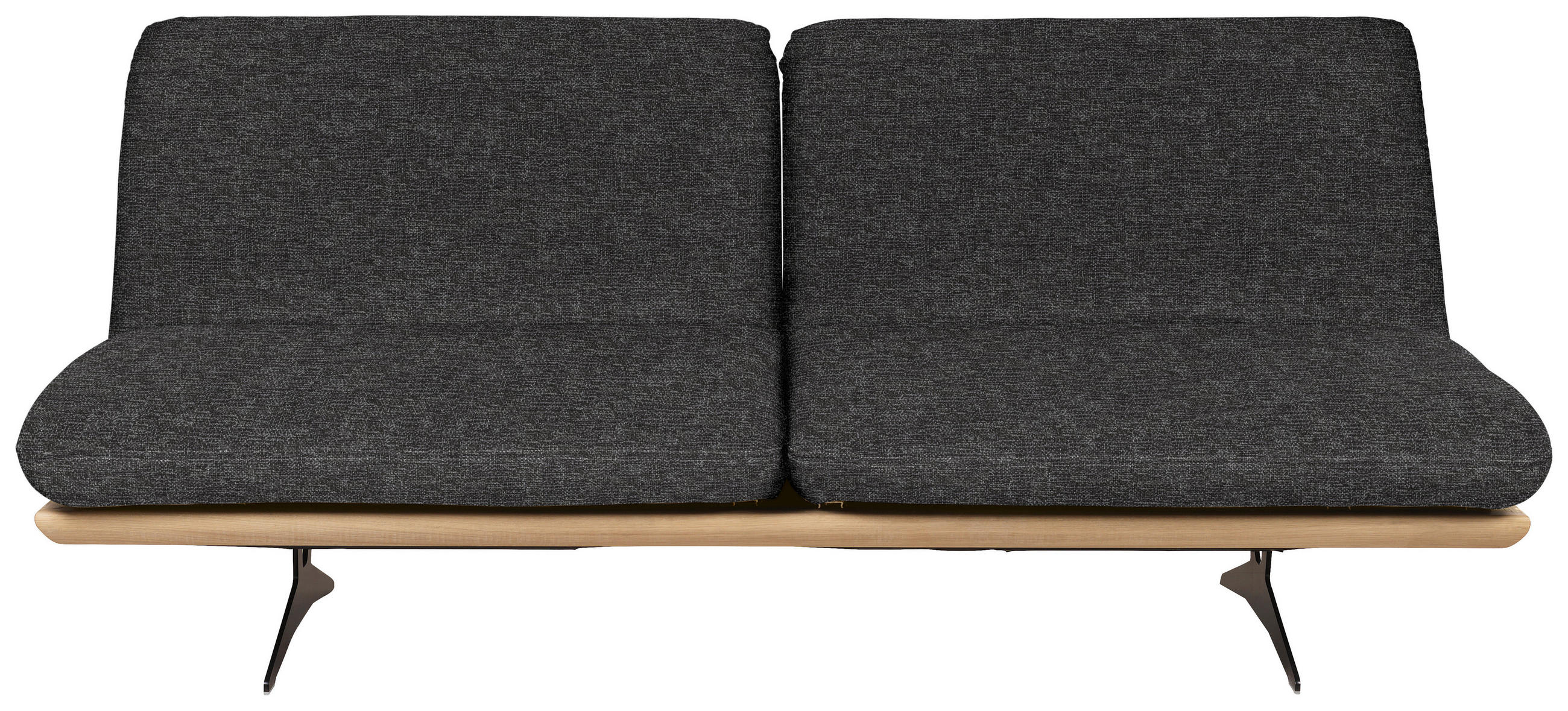 SCHLAFSOFA Webstoff Anthrazit  - Anthrazit/Beige, Design, Holz/Textil (204/92/90cm) - Dieter Knoll