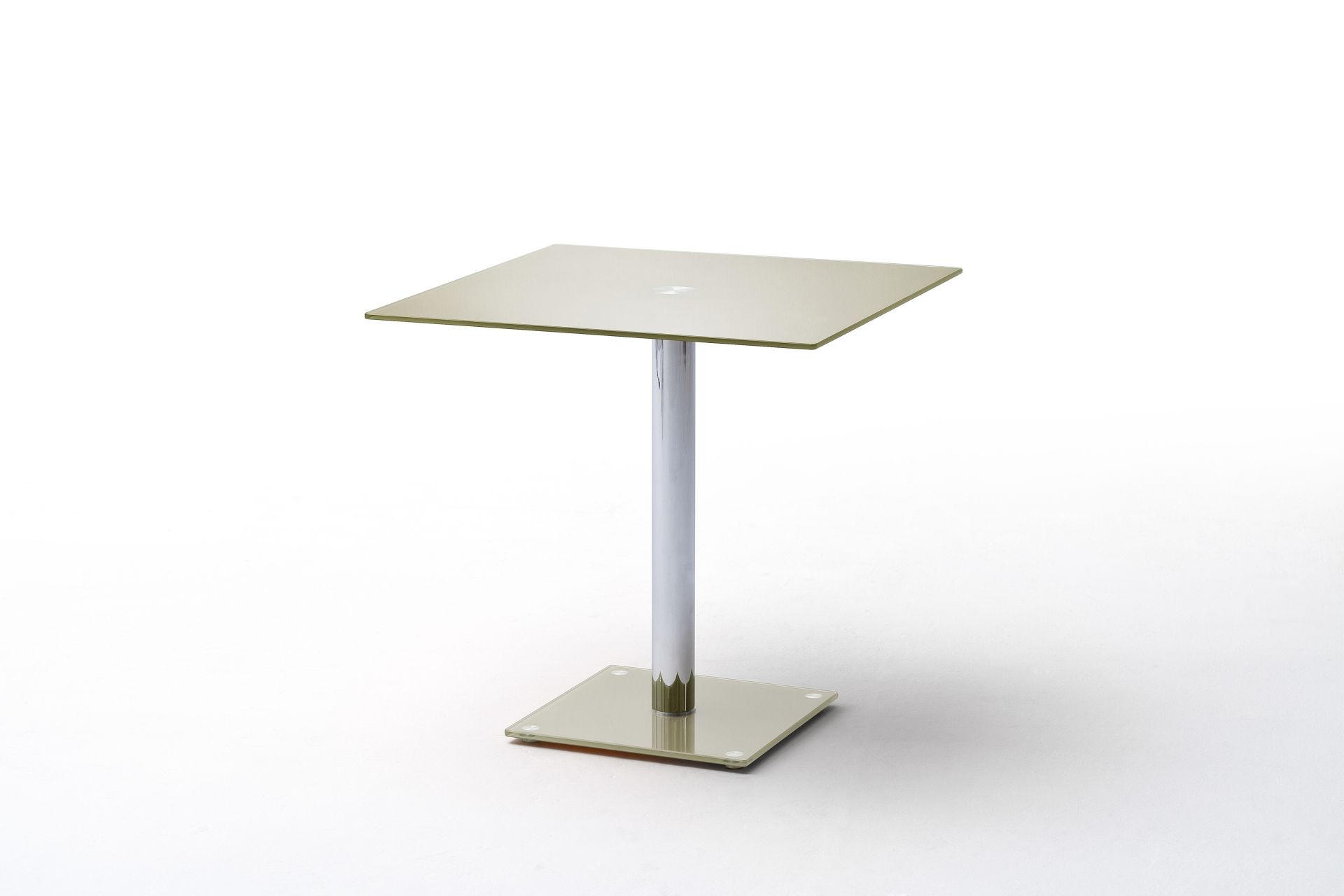 STOL ZA BLAGOVAONICU  taupe, boje kroma  metal, staklo      - boje kroma/taupe, Moderno, staklo/metal (80/77/80cm) - Ti'me
