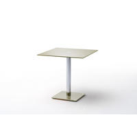 STOL ZA BLAGOVAONICU  taupe, boje kroma  metal, staklo      - boje kroma/taupe, Moderno, staklo/metal (80/77/80cm) - Ti'me