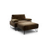 SESSELSET in Samt Braun  - Schwarz/Braun, Design, Textil/Metall (114-142/85/86-94cm) - SENSOO
