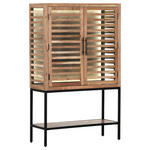 HIGHBOARD 100/160/43 cm - Schwarz/Braun, LIFESTYLE, Glas/Holz (100/160/43cm) - Landscape