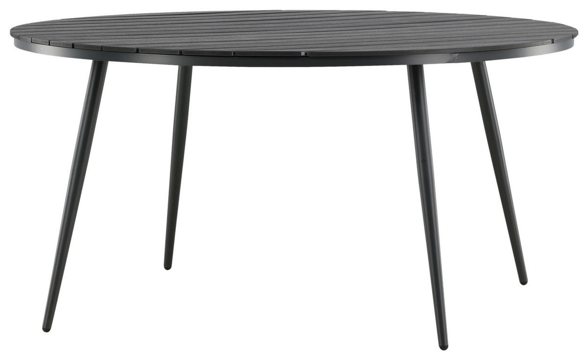 UTEBORD metall, plast rund  - svart, Klassisk, metall/plast (150/150/74cm) - Gardenson
