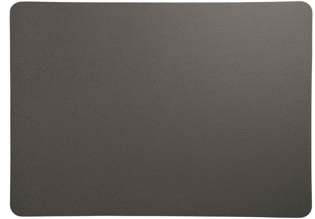 TISCHSET table tops, leather optic rough Textil Lederlook Anthrazit 33/46 cm  - Anthrazit, Konventionell, Textil (33/46cm) - ASA
