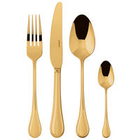 BESTECKSET 24-teilig Edelstahl  - Goldfarben, Basics, Metall - Sambonet