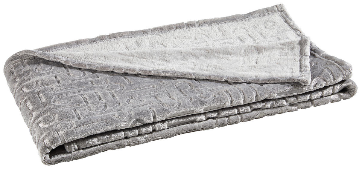 PLAID E-Scatter grey 140/190 cm  - Grau, Design, Textil (140/190cm) - Esprit
