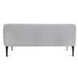 SITZBANK 237/85/72 cm Webstoff Hellgrau Metall  - Hellgrau/Schwarz, KONVENTIONELL, Textil/Metall (237/85/72cm) - Moderano