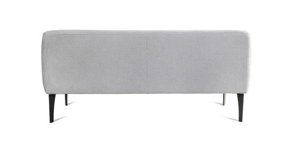 SITZBANK 237/85/72 cm Webstoff Hellgrau Metall - Hellgrau/Schwarz, KONVENTIONELL, Textil/Metall (237/85/72cm) - Moderano