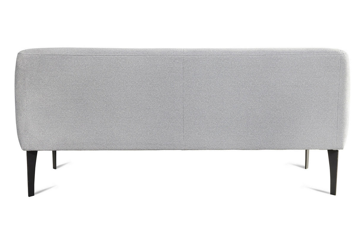 SITZBANK 237/85/72 cm Webstoff Hellgrau Metall  - Hellgrau/Schwarz, KONVENTIONELL, Textil/Metall (237/85/72cm) - Moderano