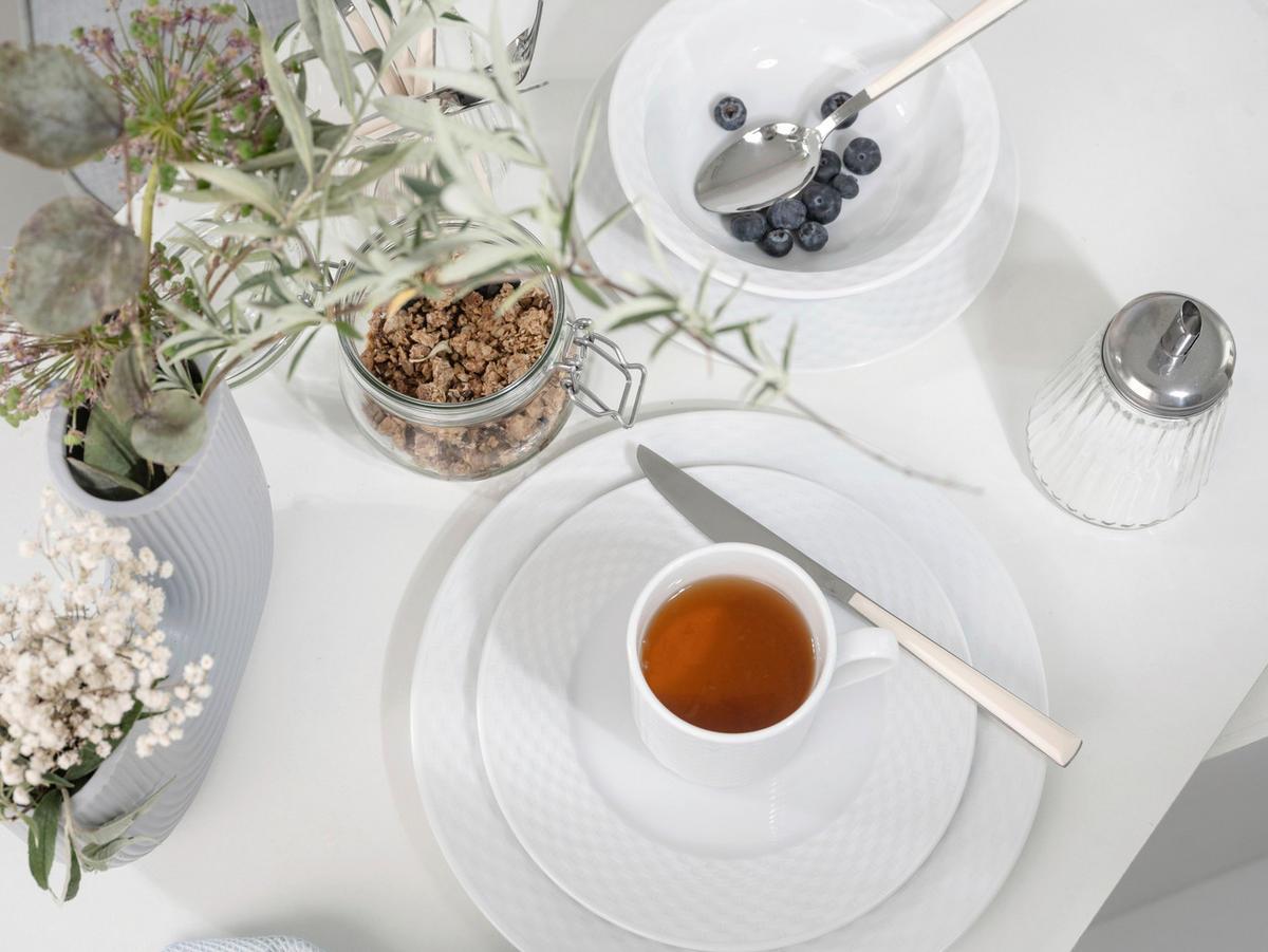 KOMBISERVICE Polo weiss 16-teilig  - Weiß, Basics, Keramik - Creatable