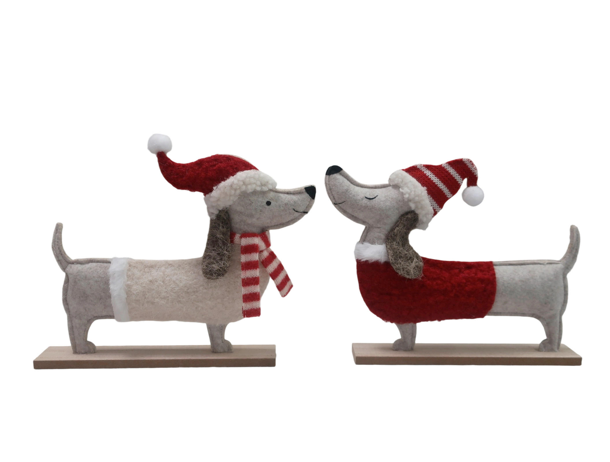 DEKOR KUTYA - krémszínű/barna, Lifestyle, faalapú anyag/textil (28/5/24cm) - X-Mas