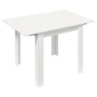 ESSTISCH Nachbildung  Holzwerkstoff ausziehbar rechteckig Weiß  - Weiß, MODERN, Holzwerkstoff (80/75/80cm) - MID.YOU