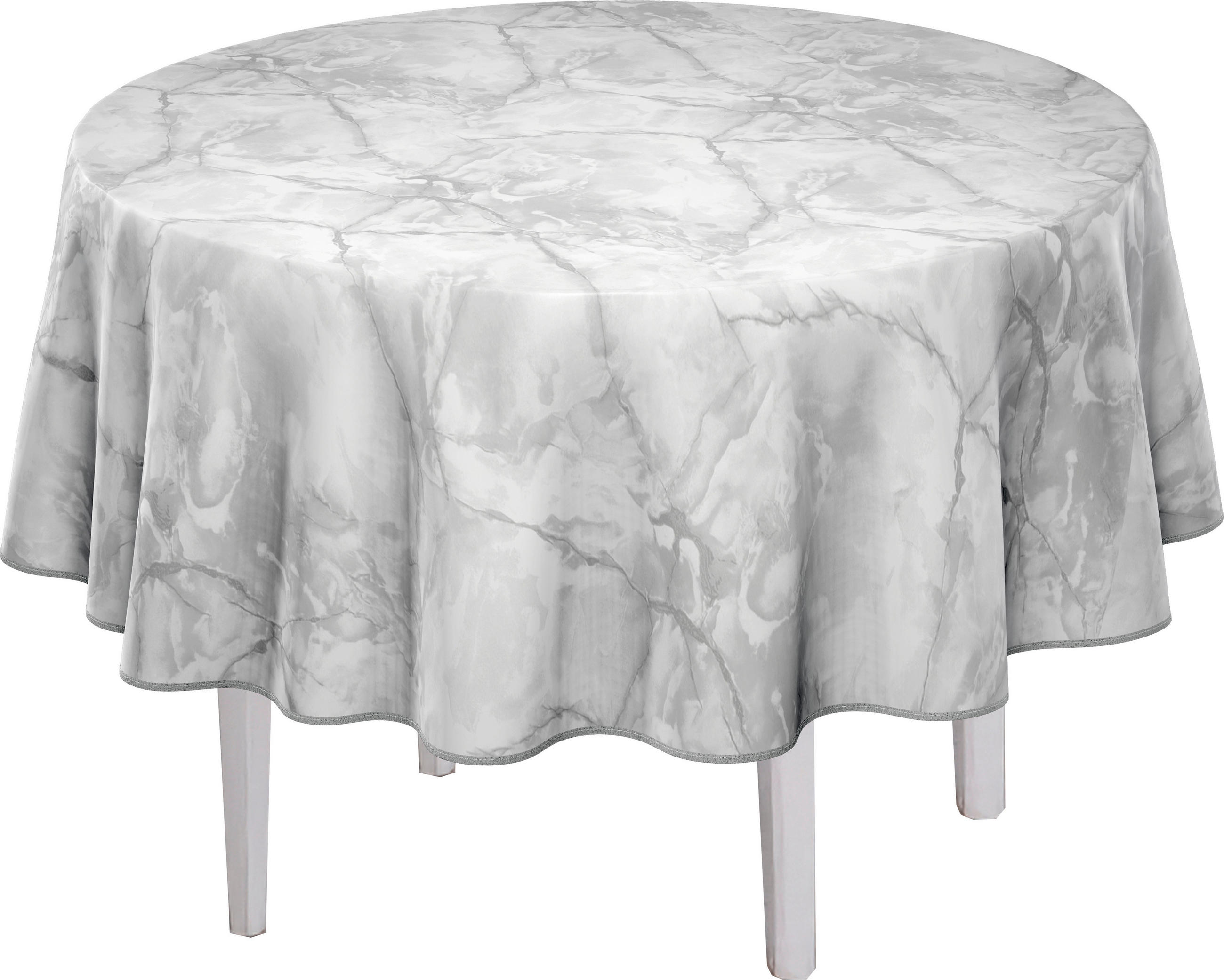 TISCHDECKE MILANO 140 cm  - Hellgrau, KONVENTIONELL, Textil (140cm) - Peyer Syntex
