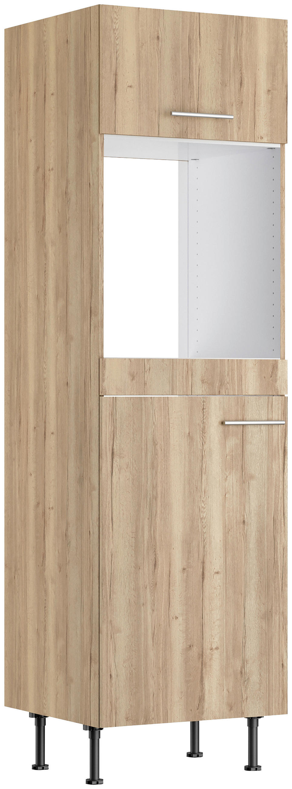 KÜCHENLEERBLOCK 270 cm   in Eichefarben  - Edelstahlfarben/Eichefarben, Basics, Holzwerkstoff/Metall (270cm) - Optifit