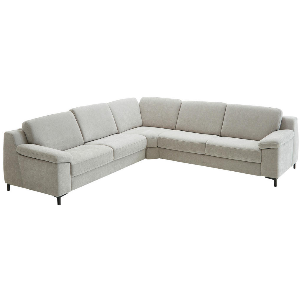Thumbnail - Valdera Ecksofa, Hellgrau, Textil, 5-Sitzer, L-Form, 278x278 cm, Goldenes M, Typenauswahl, Bettkasten erhältlich, Fußaus...