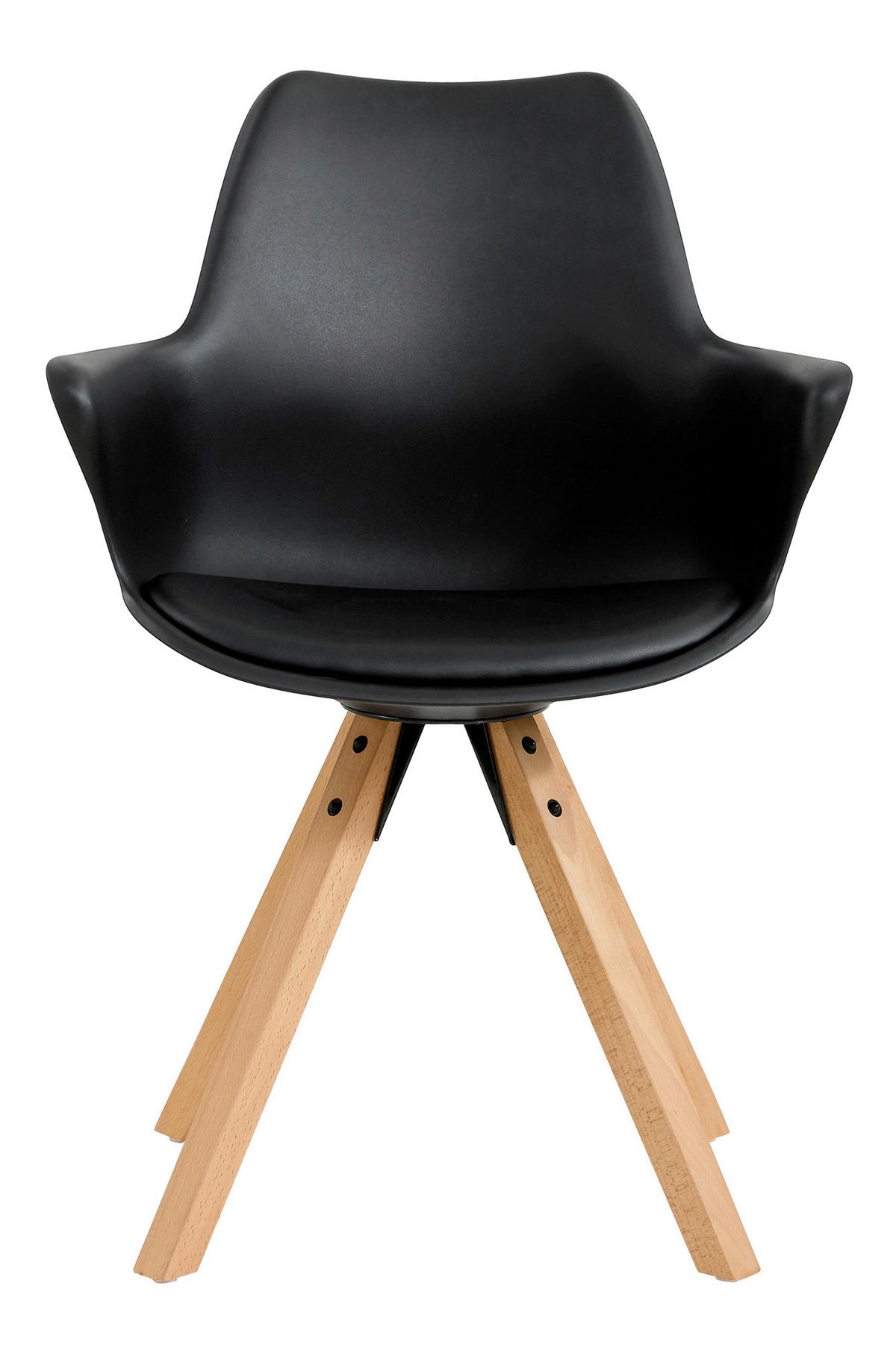ARMLEHNSTUHL-SET 2 Stück  in  - Eichefarben/Schwarz, MODERN, Holz/Kunststoff (58/84/61cm) - Livetastic