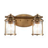 BADEZIMMER-WANDLEUCHTE - Messingfarben, Konventionell, Glas/Metall (20,6/36,2/16,6cm) - Elstead Lighting