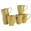 SET KAFFEMUGGAR 6 delar  - currygul, Trend, keramik (300ml) - Creatable